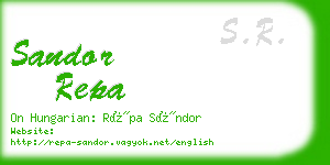 sandor repa business card